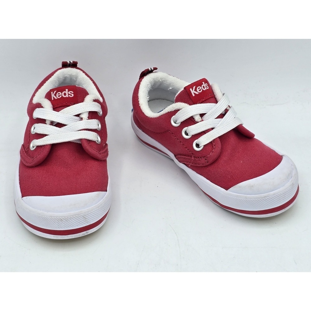 Keds Graham‎ size 6.5 M classic sneaker canvas Red lace Cap toe